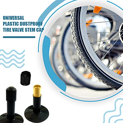Yiooskl 4pcs Portable Universal Plastic Tire Valve Stem Caps Decorative Caps Bicycle Bike Replacement Parts Accessories