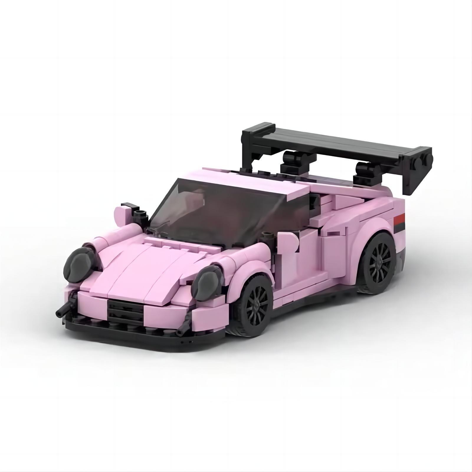 

MOC Championed Racing Boy Creative Garage Toy City Sports Car DIY Creative Garage Supercar Building Blocks Boy Toy Gift розовый