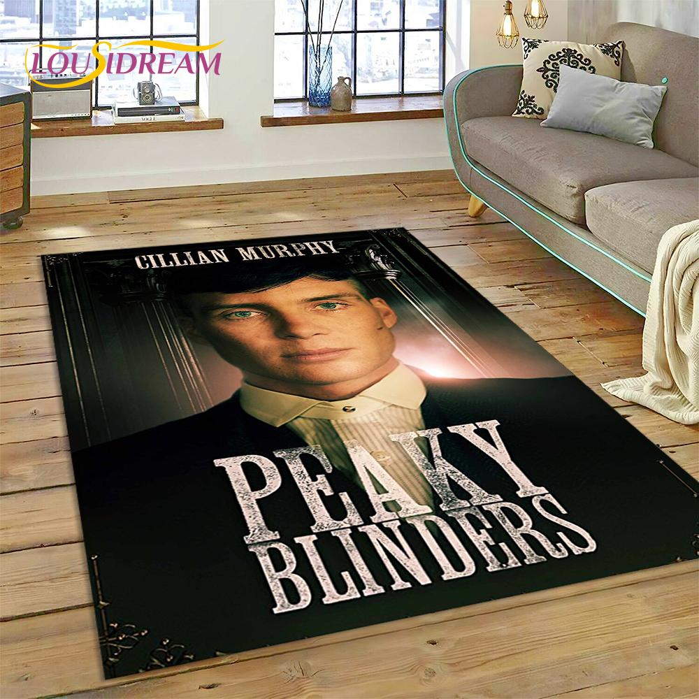 3D P-Peaky Blinders Tommy Shelby HD Rug Carpet for Living Room Bedroom Home Decor,Floor Mat Non-slip Decoration for Sofa Doormat