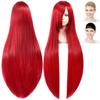 [CaseEden] Cosplay Wig, Full Wig, Heat Resistant, Silky Smooth, Long, 100cm, Red Hair, WIG6081