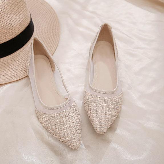 

Модная женская обувь с острым носком 2024 Летняя женская обувь Офисные балетки Черные Новейшие E Отпуск Шик Острый Элегант Оптом 35