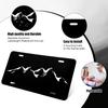 Upgraded Mounta License Plate Black White Mountain License Plate Aluminum Metal Car Tag Funny Cars Personalized Decoration Vanity Tag Car Front
