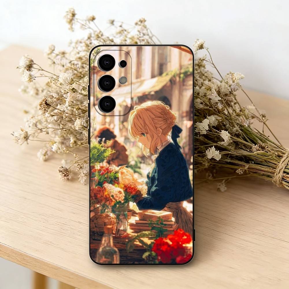 V-Violet Evergarden N-Novel Phone Case For Samsung S25,S24,S21,S22,S23,S30,Ultra,S20,Plus,Fe,Soft Silicone Black Cover