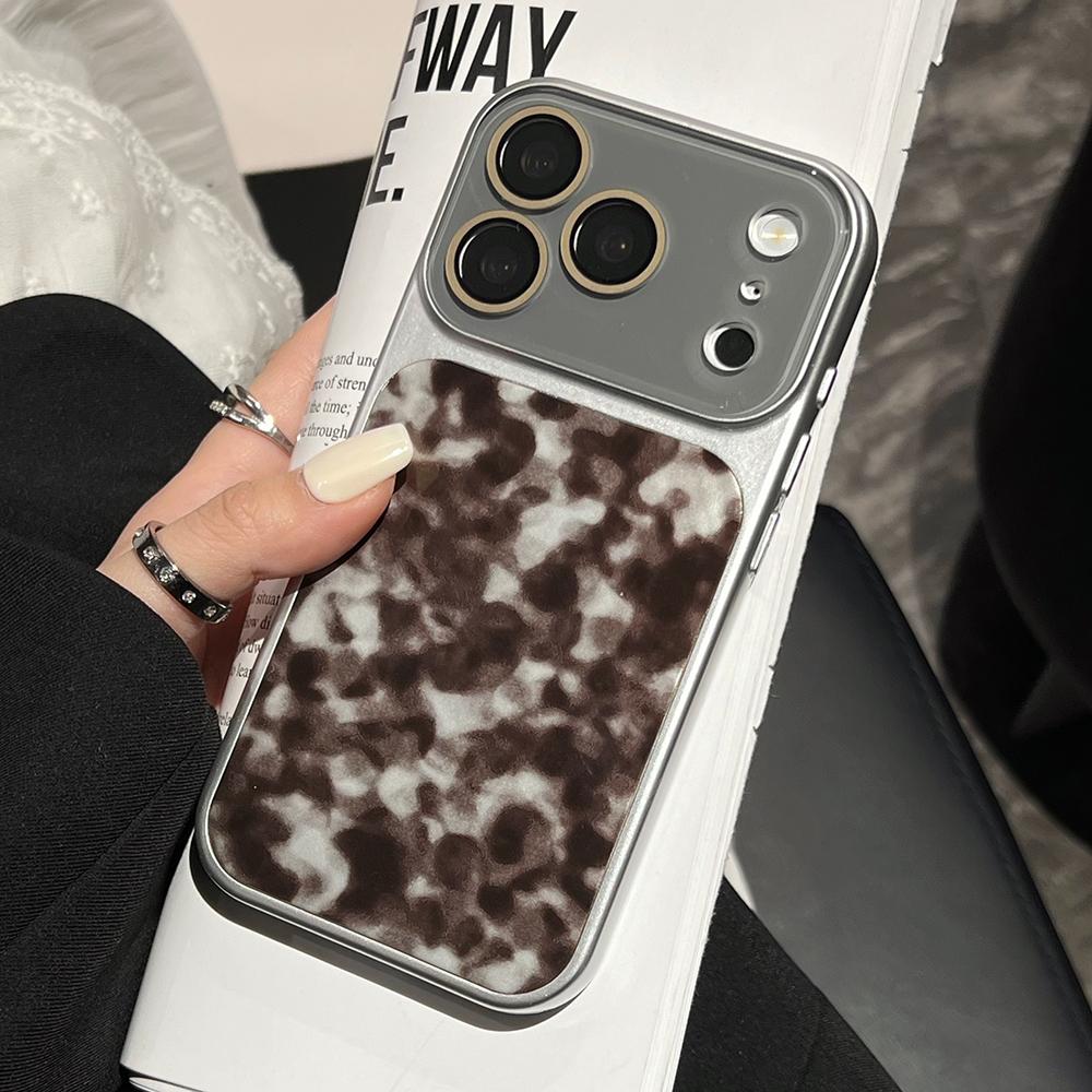 

Модный Чехол Для Телефона С Леопардовым Рисунком Для iPhone 17 16 15 14 Pro Max 13 Серебристый Матовый Ударопрочный Жесткий Задний Чехол iPhone17