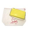 Used AUTHENTIC Christian Louboutin LOUBILA Chain Shoulder Bag Yellow Patent Leather