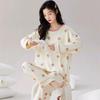 Women's Long Sleeve Cotton Pajama Set - Spring & Autumn Casual Wear