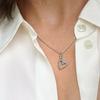 Pandora Heart Pendant Necklace With Cubic Zirconia Unisex Necklace Silver 398688C01-50