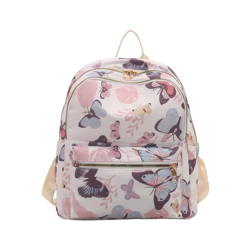 Trend Casual Backpack Women's Fashion Travel Small Backpack Lightweight Oxford Cloth Versatile Travel Bag