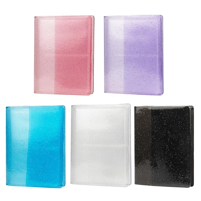 Trading Card Binder 64 Pockets Collection Album Holder Double Sided Folder Card Sleeve Carry Card Sleeve Organizer
