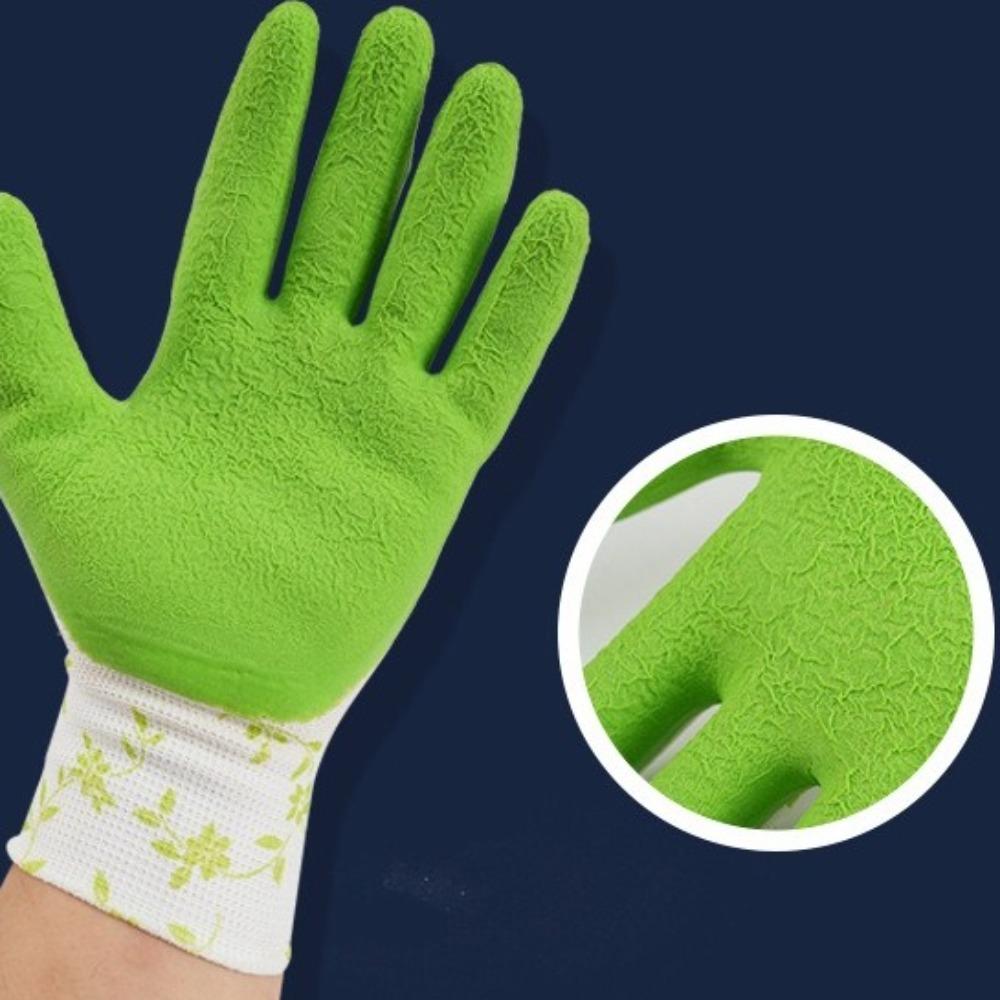 3Pairs Breathable Gardening Gloves Comfortable Working Glove Portable Latex Foam Gloves  Outdoor