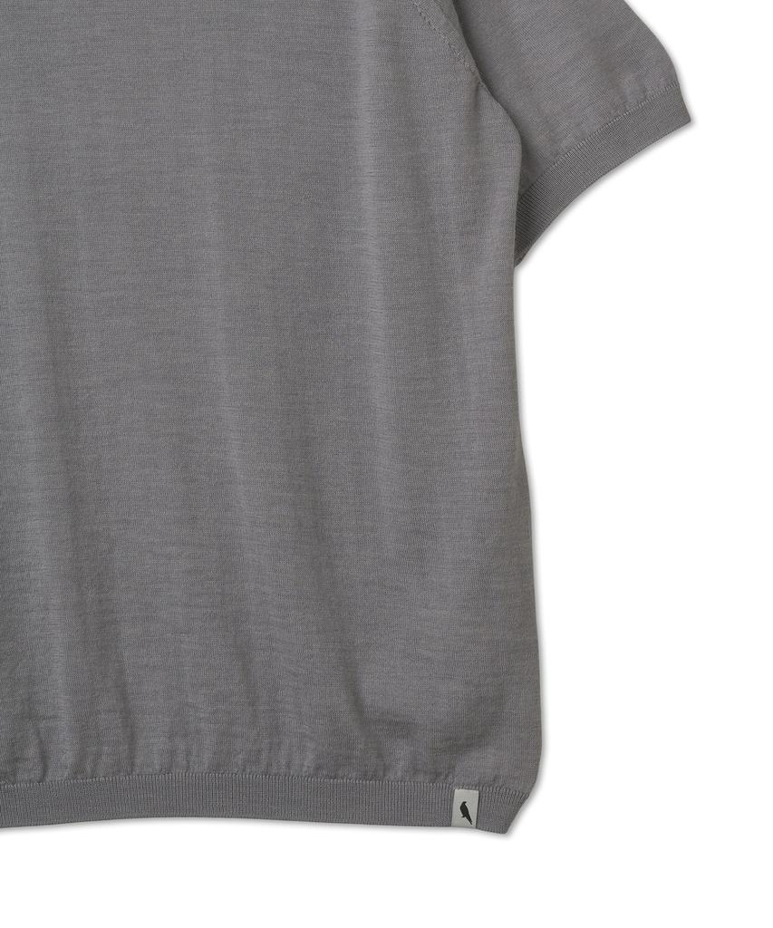PEREGRINE Merino Wool Knit T-Shirt Light Grey / Wp181063