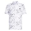 CLIMACOOL Mesh Leaf Print Short-Sleeve Shirt, White, J/L