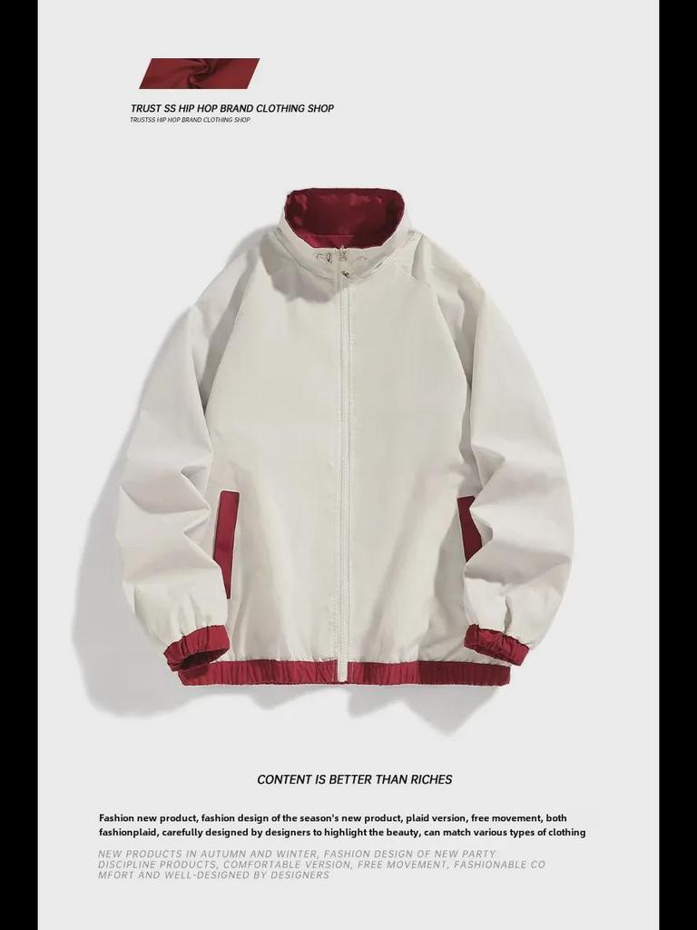 Pánská oboustranná ležérní sportovní bunda: Jaro/Podzim Korejský Styl