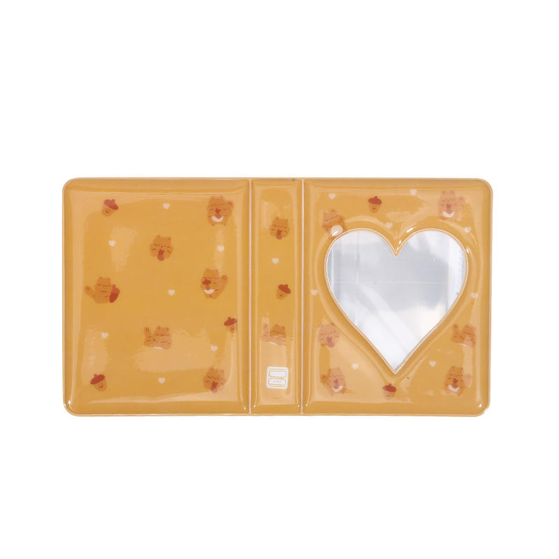 Cute Bear Photo Album 3 Inch Love Heart Hollow Picture Storage Case Kpop Card Binder Name Card Book Photocard Holder 36 Pockets