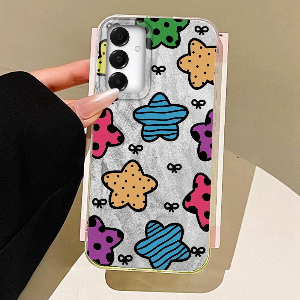 Colorful Circularl Dots Women Girls Phone Case for Samsung Galaxy A55 A56 A36 A26 A16 A53 A06 A14 A24 A34 A54 A15 A25 A35 Cover