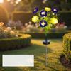 Solar Powered Lotus Flower Outdoor Stake Light Artificial Flower Garden Decoration Waterproof LED Pathway Lighting for Yard Lawn Patio Landscape
