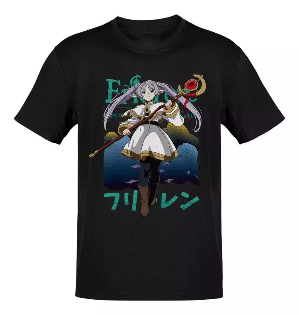 Anime Frieren Frieren Letters Aqua T Shirt Size S 4xl Gift For Friends