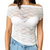 European & American Women's Spring/Summer Sexy Lace One-Shoulder Short-Sleeve Top