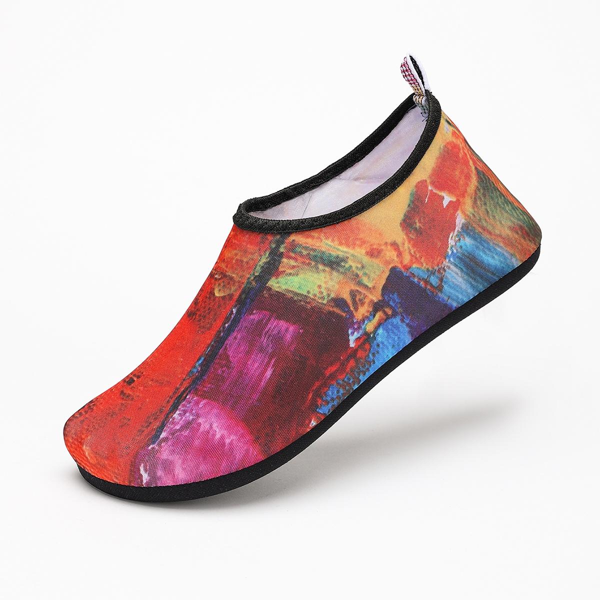 Colorful Printed Aqua Shoes Quick Dry Water Sandals 34