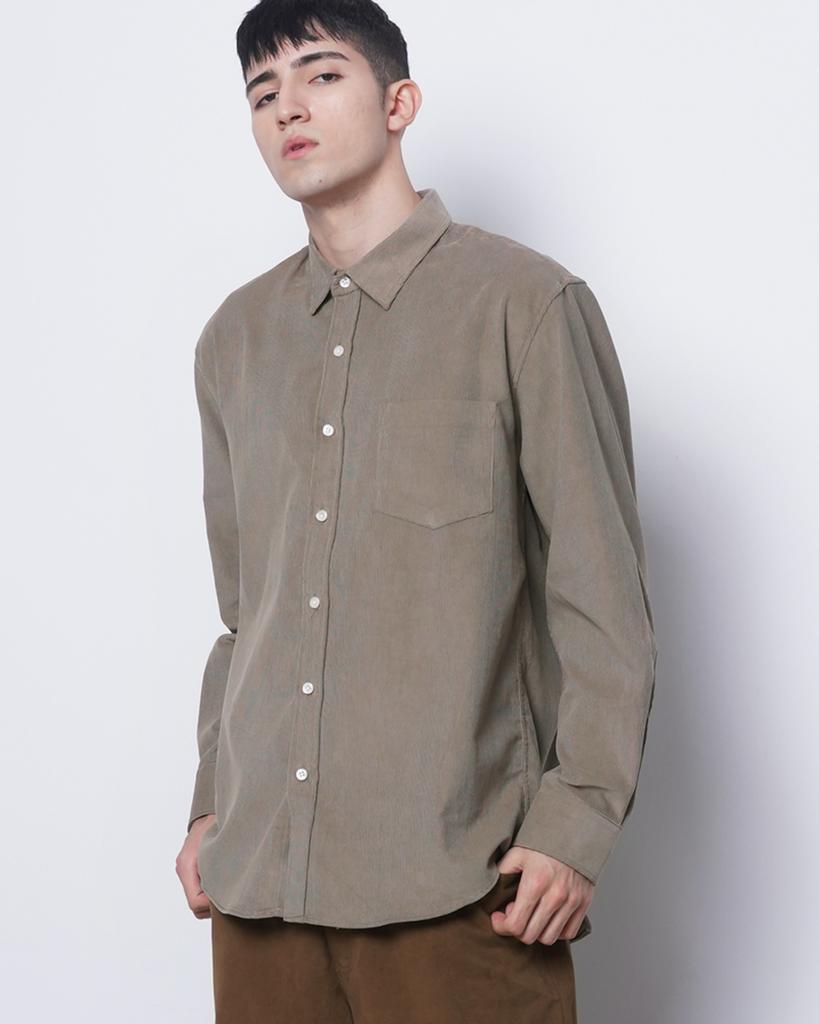 THE-ABON M201 Coduroy Over Shirts Khaki