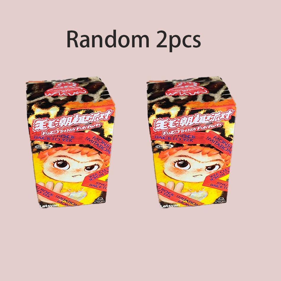 Wakuku Genuine Fuzzy Trendy Fun Party Series Blind Box Vinyl Action Figure Pendant Face Mystery Gift for Children Surprise Toy