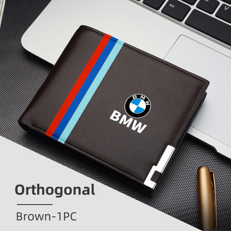 Leather Car Men's Wallet Card Clip Ticket Storage Bag For BMW E87 E70 E91 E30 G20 E92 E93 E60 E46 E90 G30 E53 X1