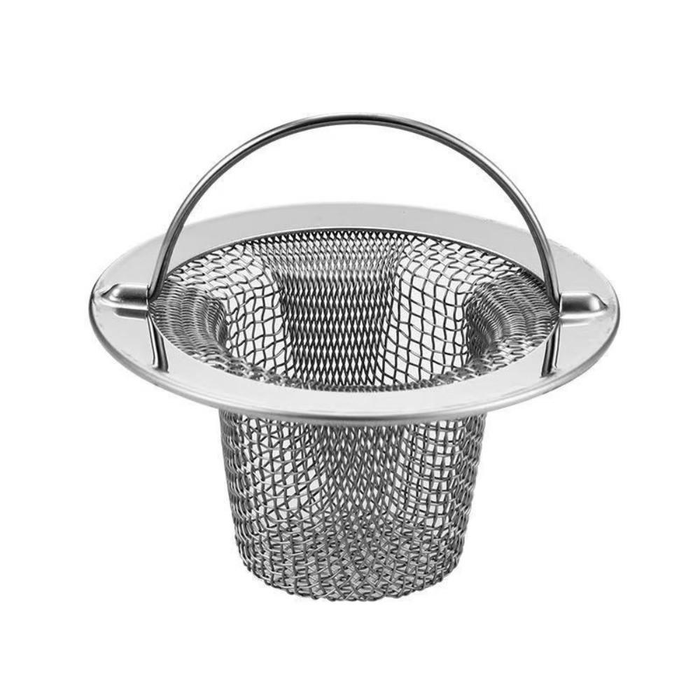 Stainless Steel Strainer Basket with Handle Drain Strainer Kitchen Sink Strainer Garbage Filter
