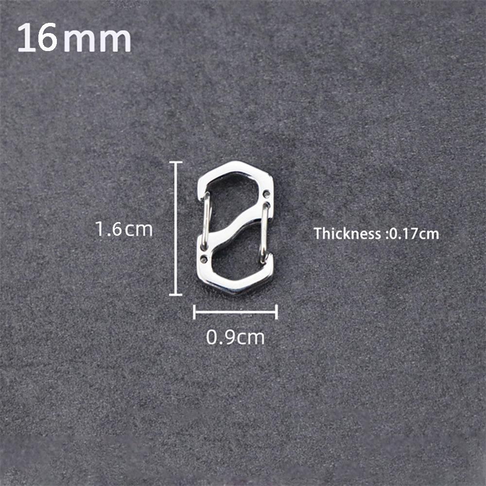 With Lock Silver Necklace Clasps Jewelry Accessories 10PCS Stainless Steel Backpack Buckle S Type Handmade Carabiner