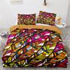 Tribal Duvet Cover Set Secret Tribe Pattern In Bohemian Style Decorative Polyester Bedding Set with Pillowcase King Queen Size