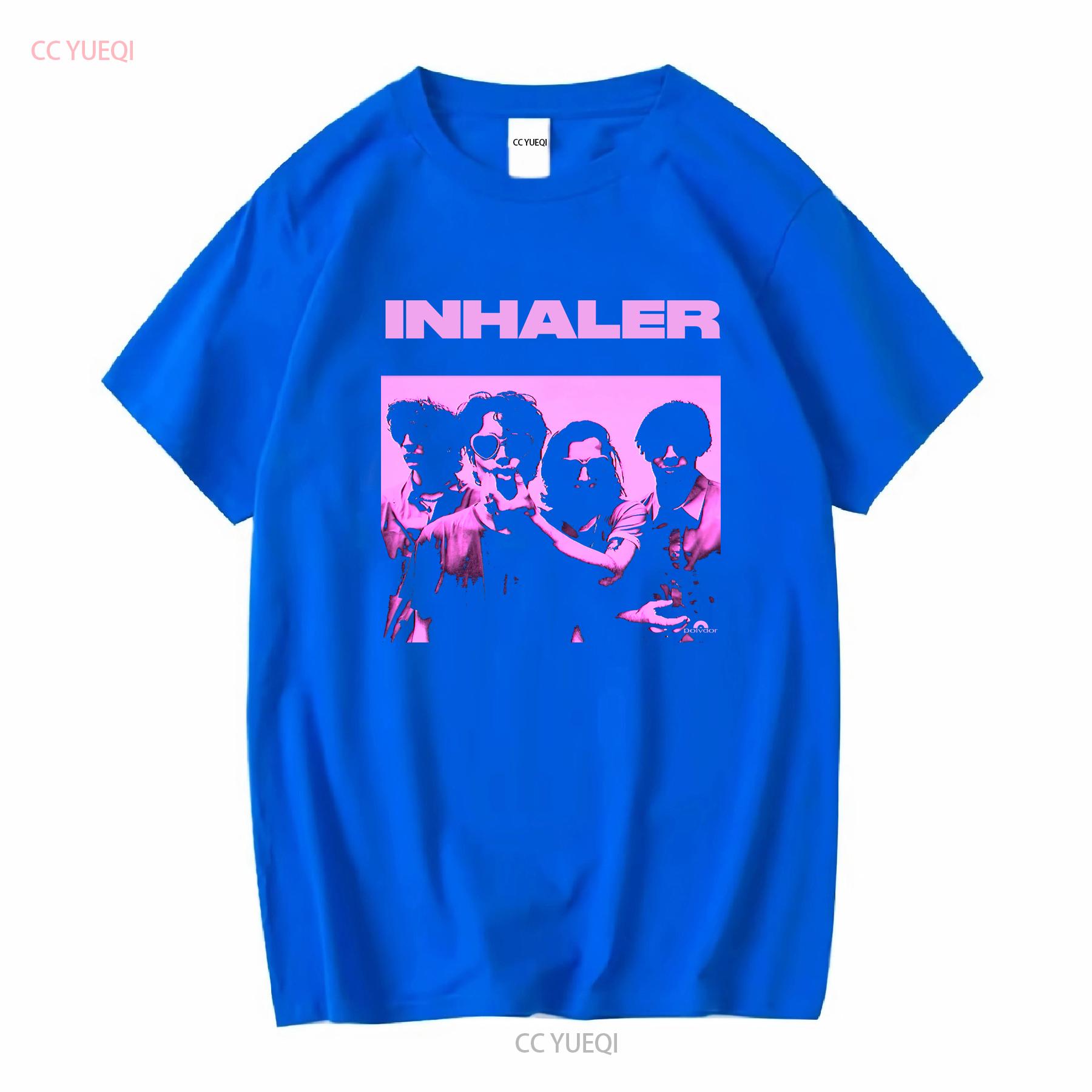 T Shirt Inhaler Band Family for Men Elijah Sleeve Hewson Boy Indie vintage Washed Slightly Unisex Breathable Casual Stretched S
