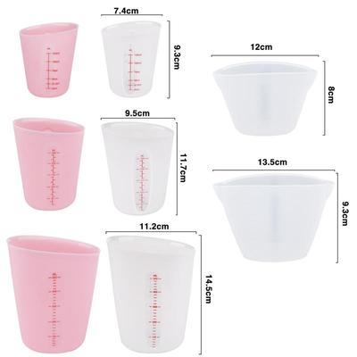 Pottery Tools Silicone Measuring Cups DIY Resin Glue Tools Cup for Making Handmade Craft Nonstick Silicone Mixing Cup