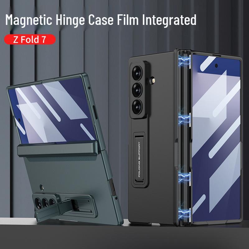 Samsung Z Fold7 Ultra-Thin Leather Phone Case with Card Holder & Stand