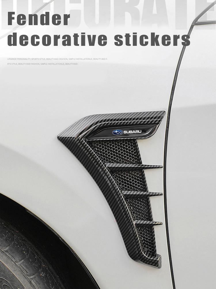 2PCS Car Side Leafboard Sticker Flank Fender Modified For Subaru Forester XV Legacy WRX Tribeca Levorg BRZ Crosstrek Accessories