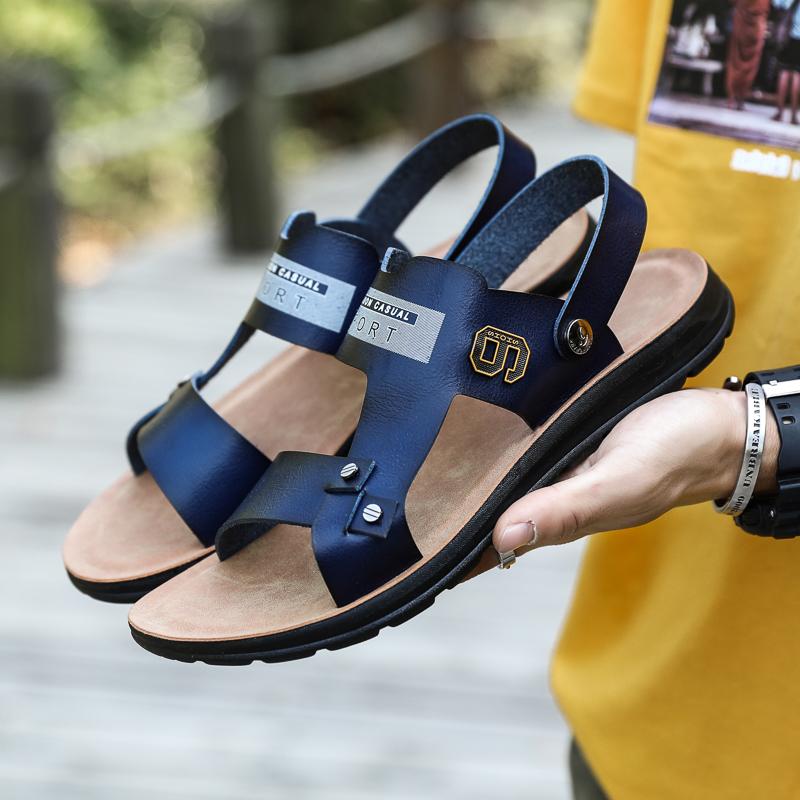 

Сандалии, пляжная обувь, обувь для мужчин, мягкие и удобные, износостойкие, вентилируемые, модные для дома и улицы, на толстой подошве, новинка 44