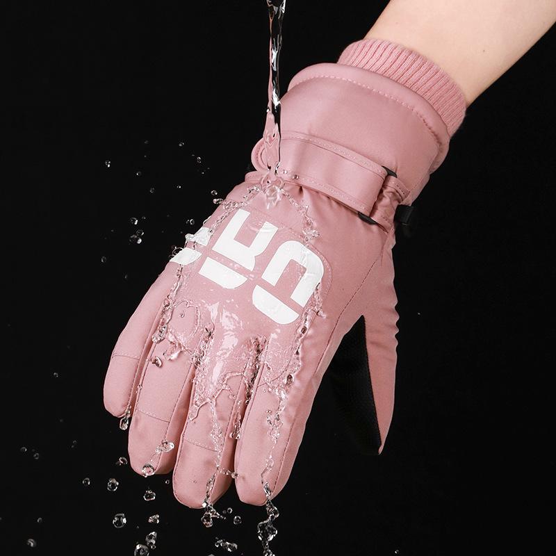 Men's and Women's Winter Ski Gloves: Cold-Proof, Anti-Freeze, Touch Screen Compatible, Thick Velvet Lining, Warm for Cycling and Electric Vehicles