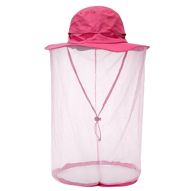 Wide Brim Sun Hat With Mesh Face Cover Fishing Hiking Outdoor UV Protection Breathable Foldable Nylon Cap