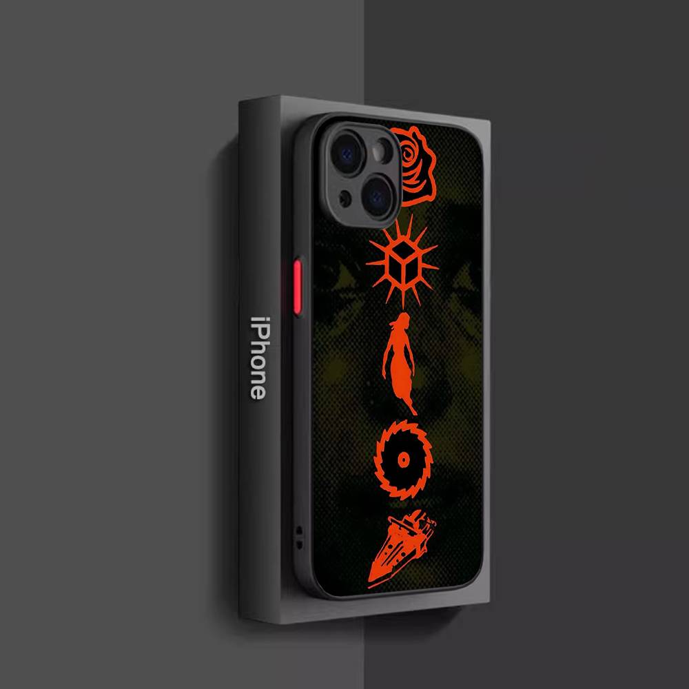 P-Pierce The V-Veil Band For IPhone 11 12 13 14 15 16 Pro Max Plus X XS MAX Shockproof Matte Back Cover