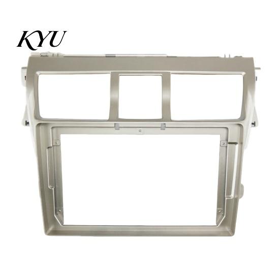 Interior Decoration Accessories 9 Inch Car Radio Fascia Frame for Toyota Vios 2008, Center Console Dust Proof Protective Cover Navigation Panel Frame,