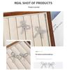 New Bow Rhinestone S925 Silver Stud Earrings for Women - Simple Fashion, Daily Wear