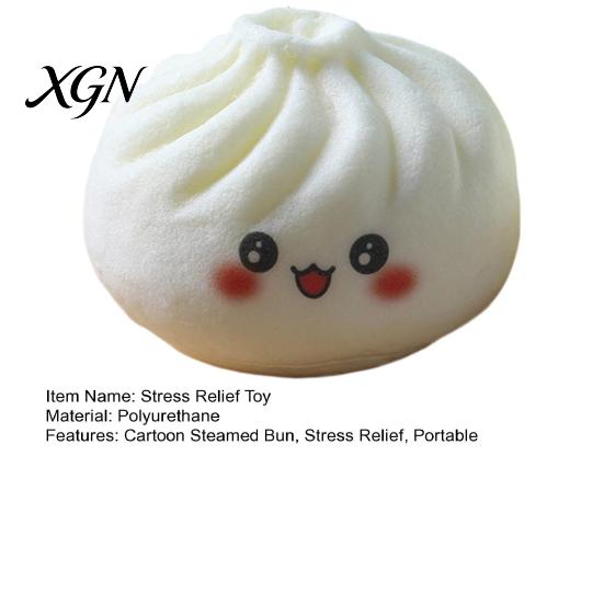 Adult Stress Toy Cartoon Steamed Bun Squeeze Simulated Dumpling Sensory Pinch Ball Fidget Relief Relaxation Decompression Tool