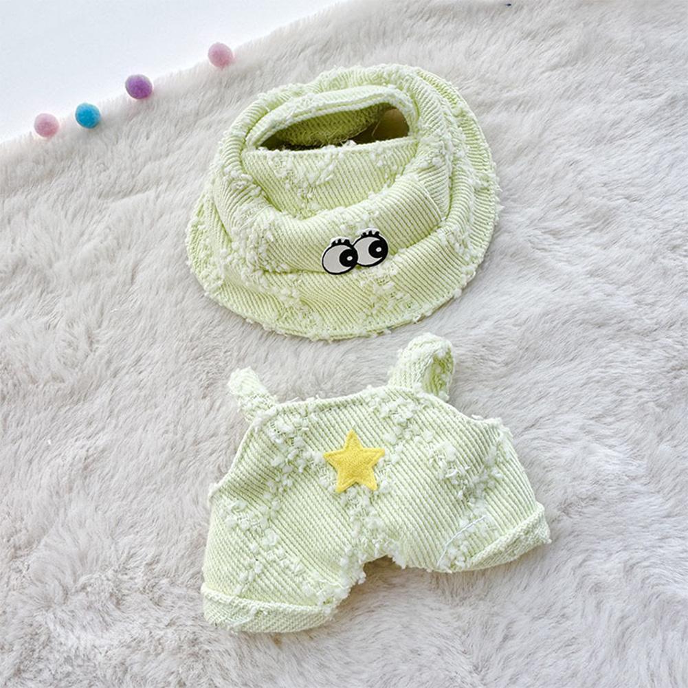 

Для 17 см Кукольная одежда Лабубу Модная одежда Толстовки Кукольная одежда Цветовые толстовки Кукольные аксессуары Милые украшения Маленькая одежда зелёный