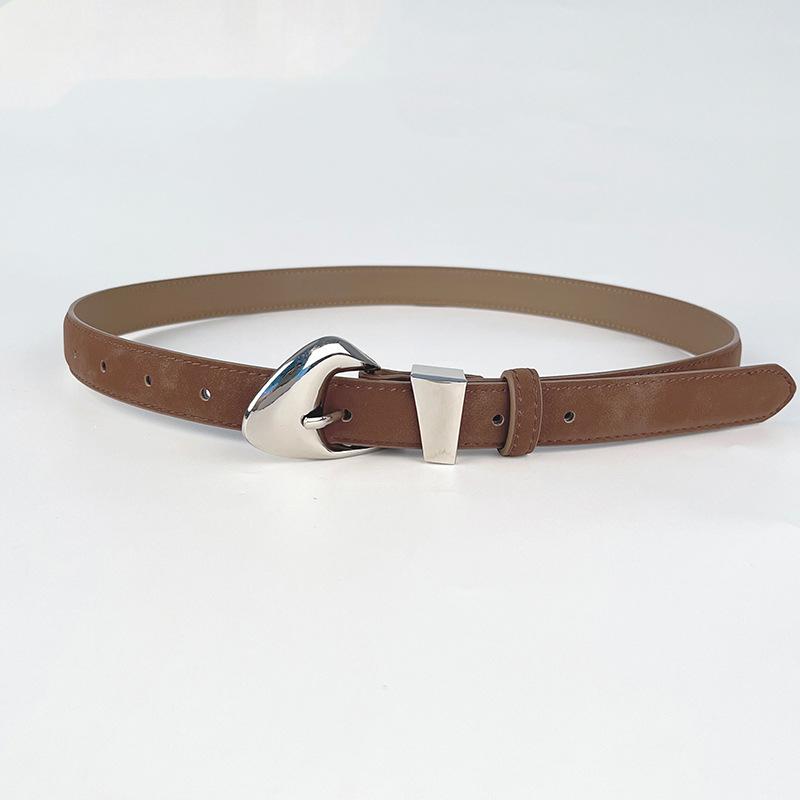 

Женский кожаный ремень из матовой коровьей кожи, украшение, повседневный, для брюк, джинсов, широкий пояс для одежды, ретро-модный женский ремень