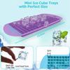 LMETJMA Silicone Mini Ice Cube Trays 160 Crushed Ice Cube Molds Easy Release Small Ice Cube for Chilling Whiskey Cocktail JT42