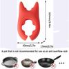 3-Piece Silicone Kitchen Utensil Set - Spill-Proof Soup Spoon & Pot Lid Holder, Multi-Functional Spatula Rack For Home And Restaurant Use