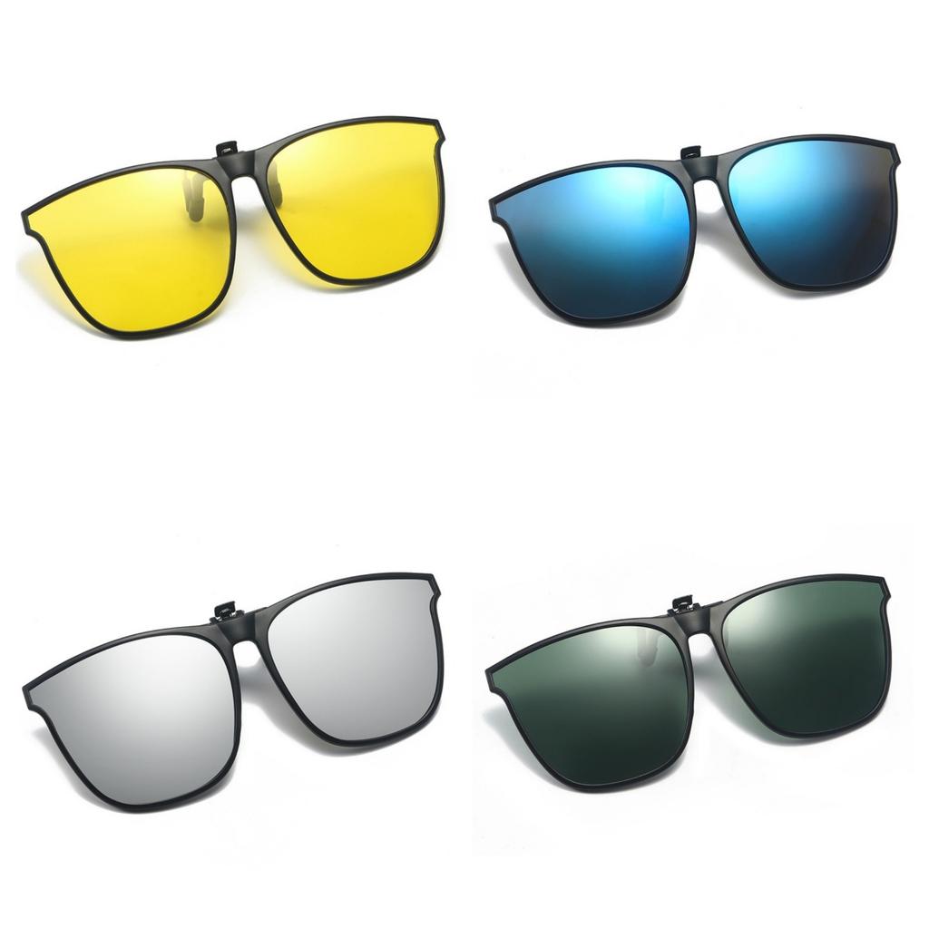 New PC Clip Sunglasses for Outdoor Fishing Driving Day Night Use Durable Lightweight UV Protection