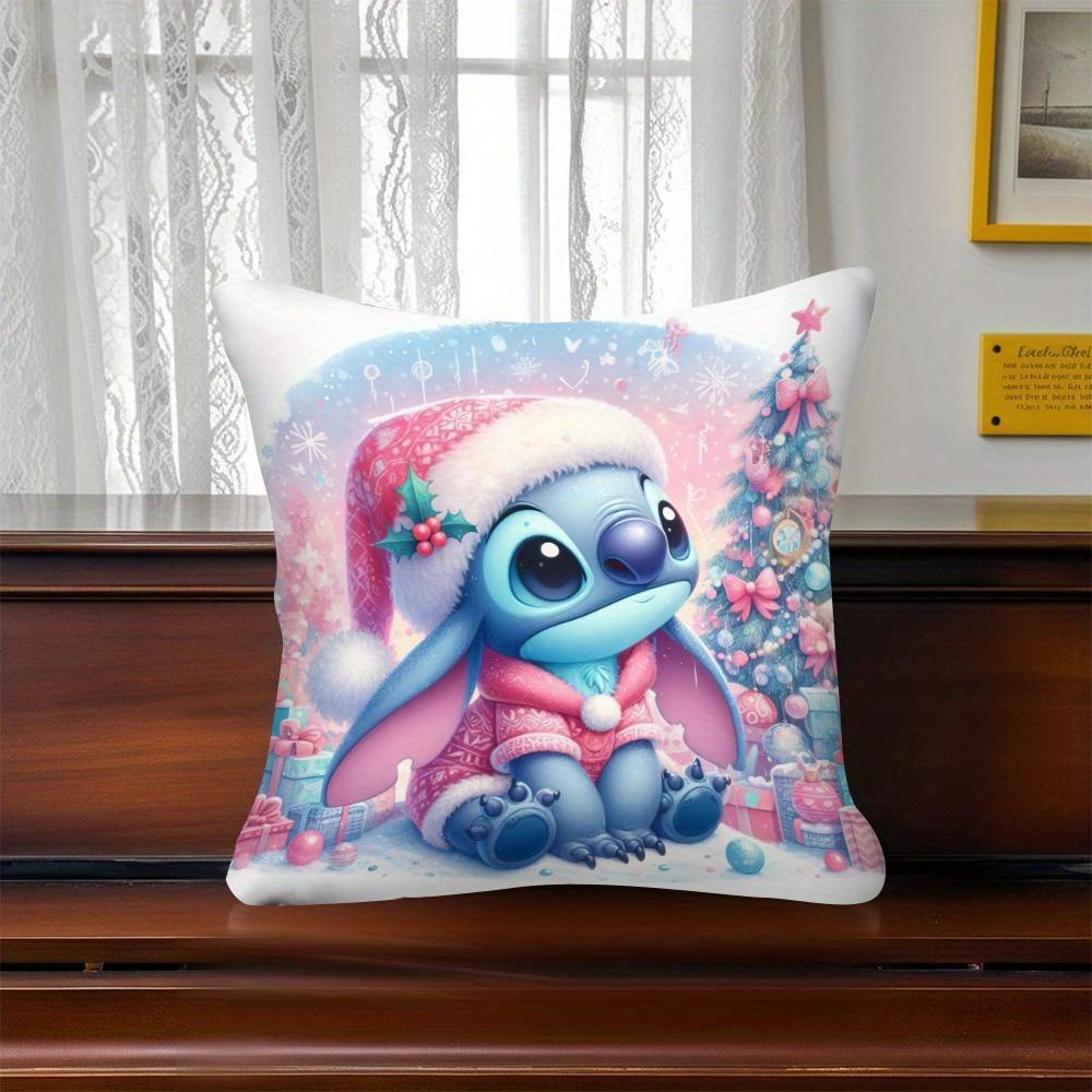 

1 piece of Christmas Kawaii Stitch pillowcase living room sofa cushion suite room home decoration Christmas gift 16x16Inch