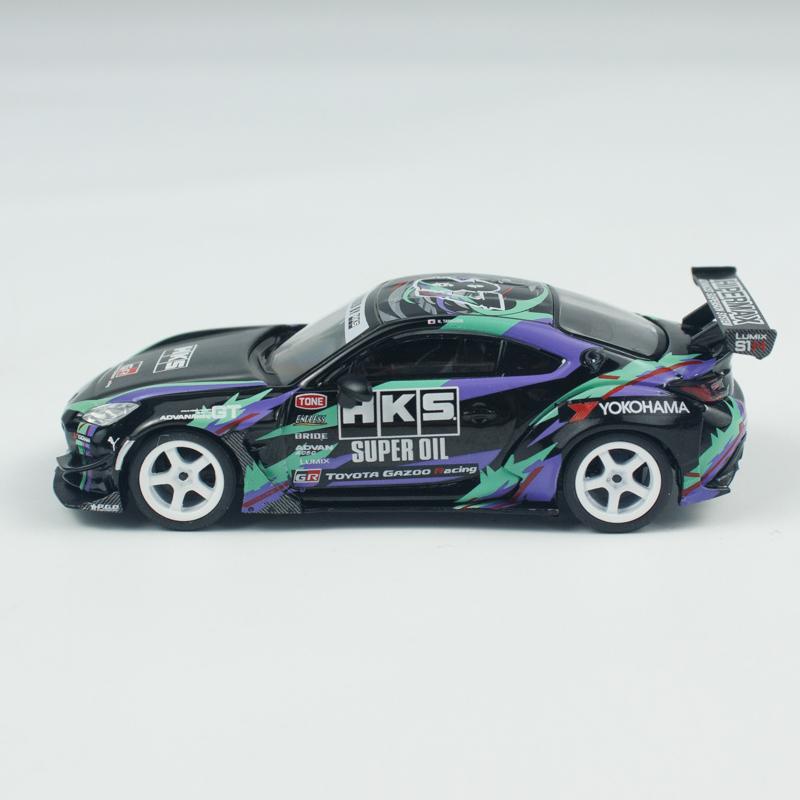 YVAZ6 MINIGT 1:64 Toyota GR86 HKS TYPE R 2022 Tokyo Auto Salon MGT Alloy Car Model 1005