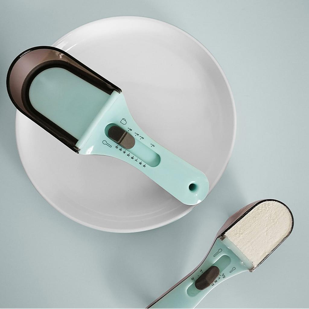 2 Pcs Mask Measuring Spoon Adjustable Design Mask Powder Measuring Spoon with Scale for Mask Baking Kitchen Coffee