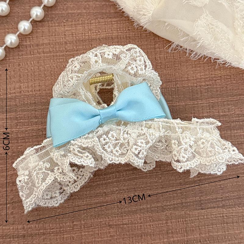 

Temperament Lace Bow Hair Clip For Women Girls High Quality Delicate Hairpin Headdress Sweet Hair Accessories Gifts