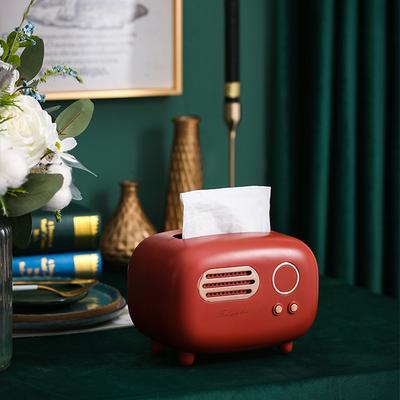 Retro Creative Tissue Box Paper Box Living Room Light Luxury Coffee Table Remote Control Storage Box Cute Napkin Box